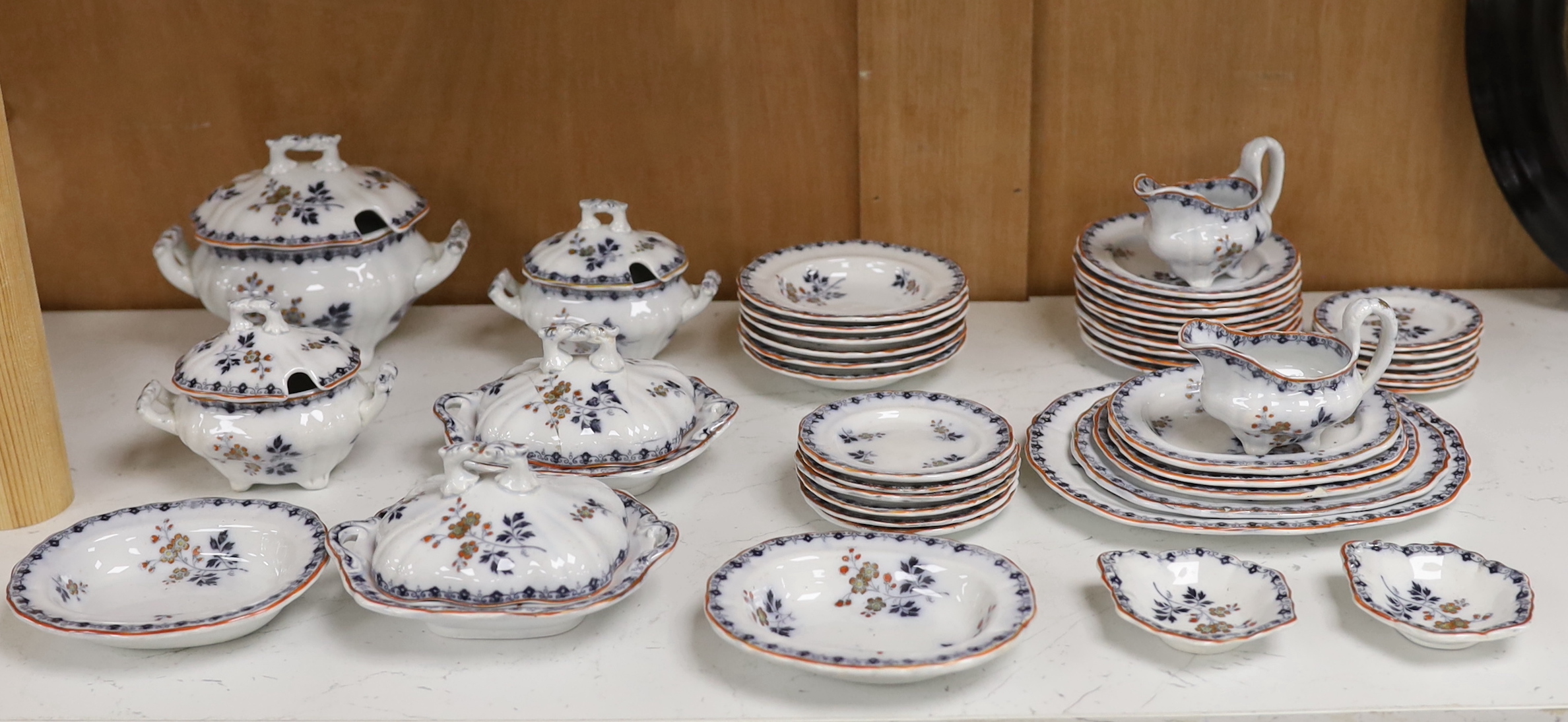 A Victorian Staffordshire child's dinner service